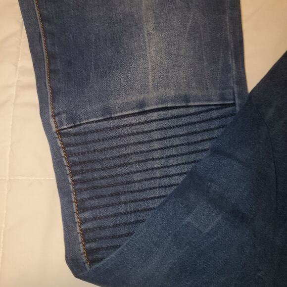 Mossimo denim size 2 mid-rise denim leggings accent zippers - Picture 5 of 12